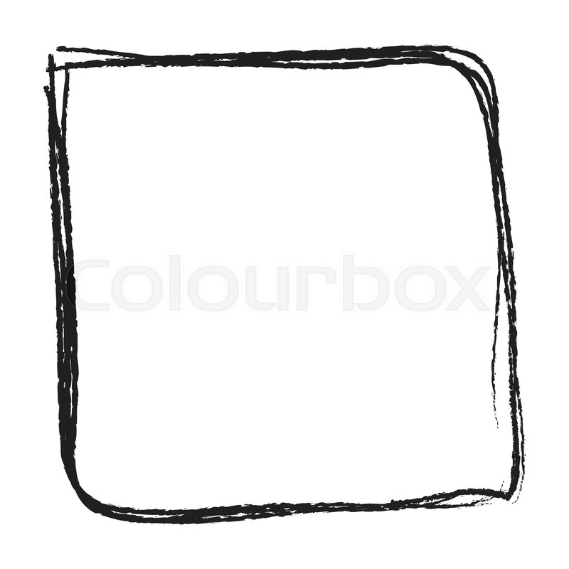 800x800 Black Hand Drawn Square Frame Isolated Stock Vector Colourbox