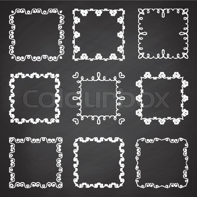 800x800 Collection Of Ornamental Frames Cute Stock Vector Colourbox
