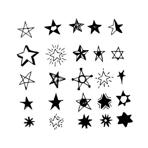 490x490 Hand Drawn Star Doodle Vector