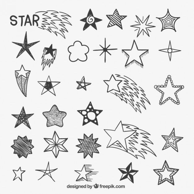 626x626 Hand Drawn Stars Free Vector Hand Lettering How To Draw Hands