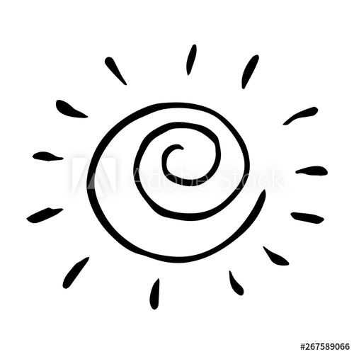 Hand Drawn Sun Vector