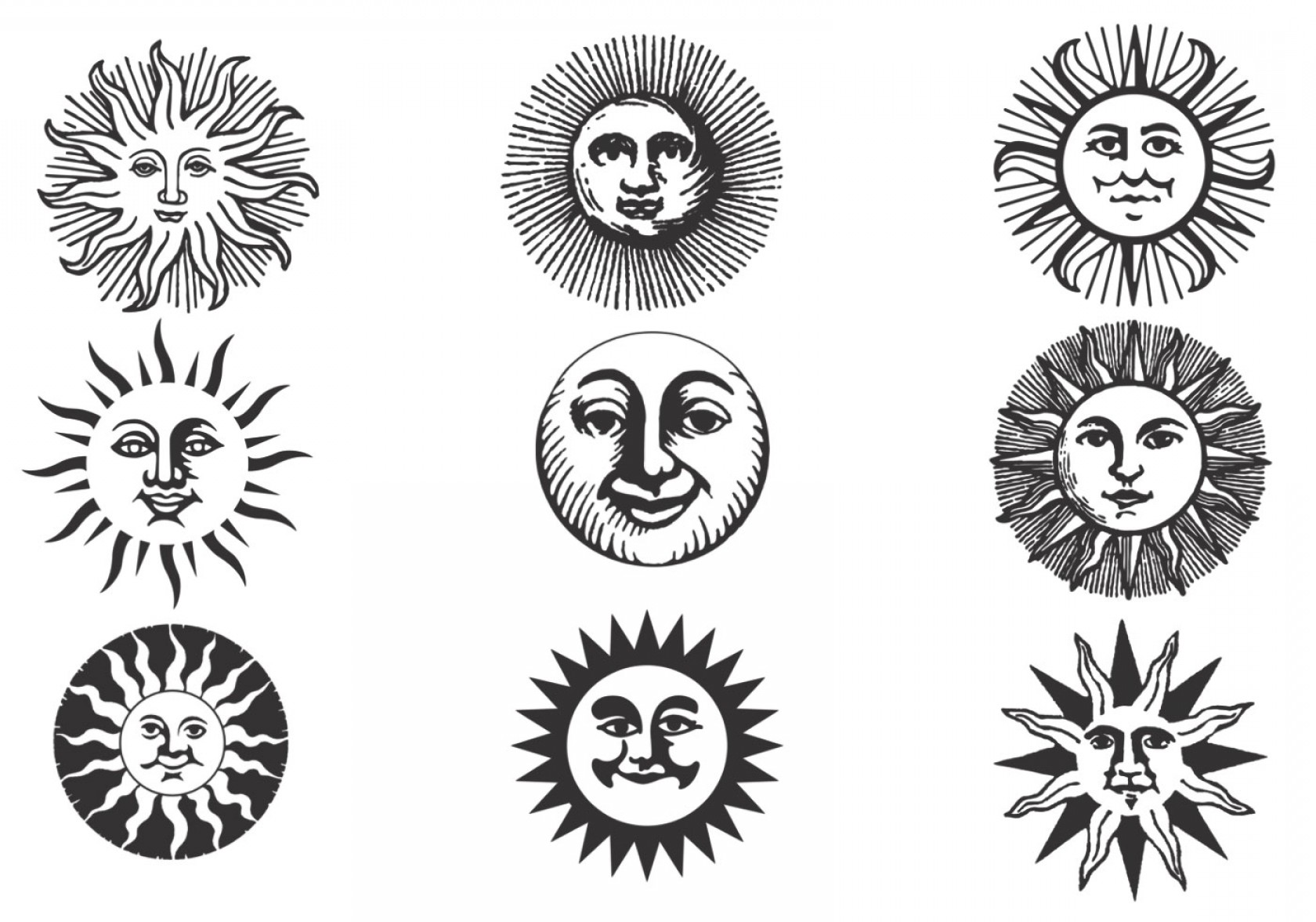 Hand Drawn Sun Vector at Vectorified.com | Collection of Hand Drawn Sun ...