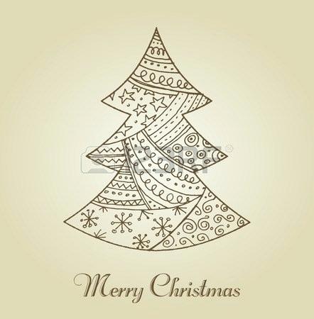 442x450 Drawn Christmas Tree