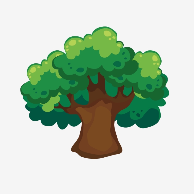 640x640 Hand Drawn Cartoon Tree Material, Hand Drawn Tree, Cartoon Tree