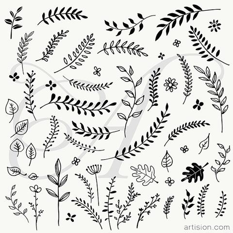 480x480 Hand Drawn Vector Florals Artision