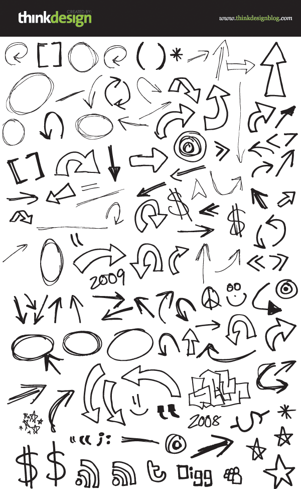 600x973 Free Hand Drawn Vector Arrows Vectorific