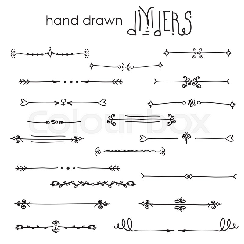 800x800 Hand Drawn Vector Dividers, Line Stock Vector Colourbox