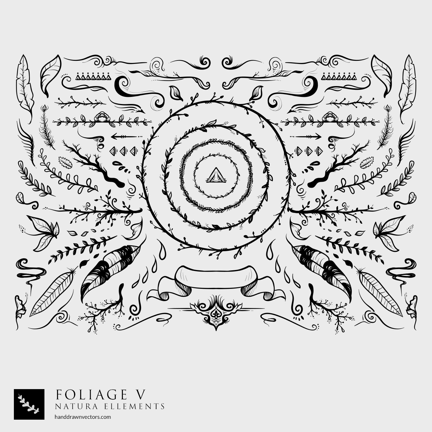 1400x1400 Hand Sketched Elements Pack
