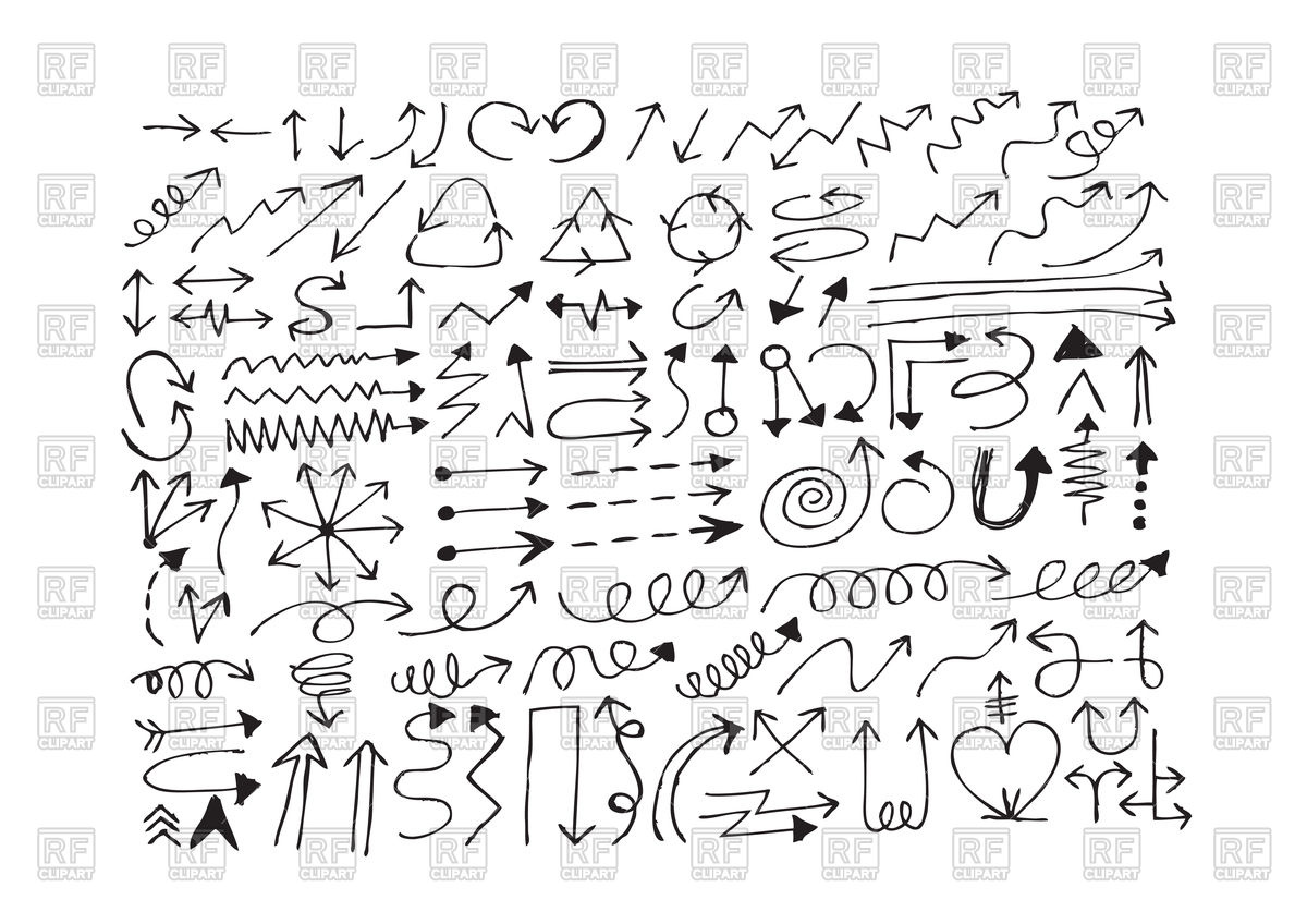 1200x848 Hand Drawn Arrows Collection Vector Image Of Design Elements