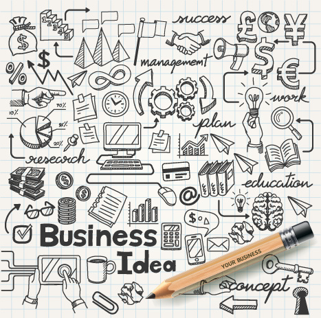 467x463 Hand Drawn Business Infographics Elements Vector Free Vector
