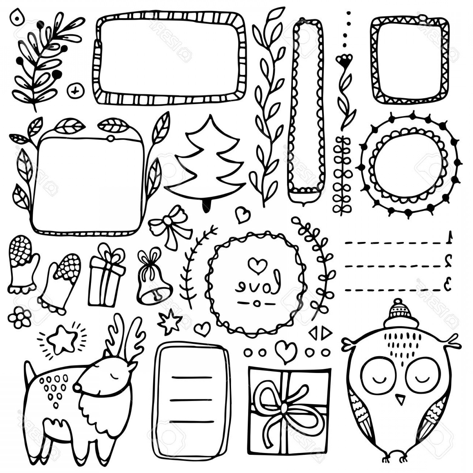 Hand Drawn Vector Elements at Collection of Hand