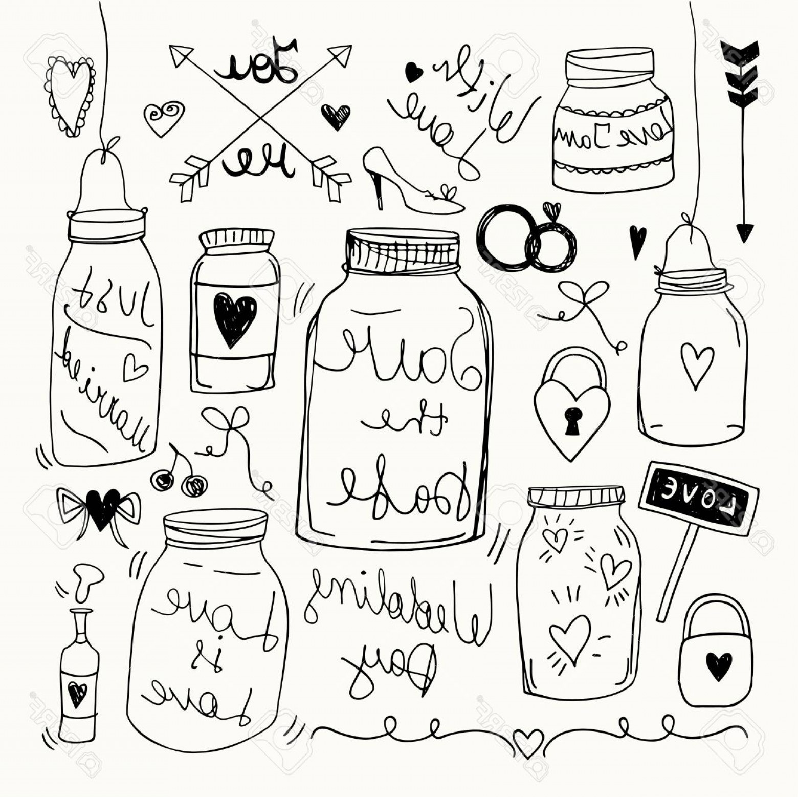 Hand Drawn Vector Elements at Collection of Hand