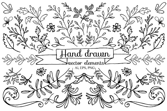 580x386 Hand Drawn Vector Elements