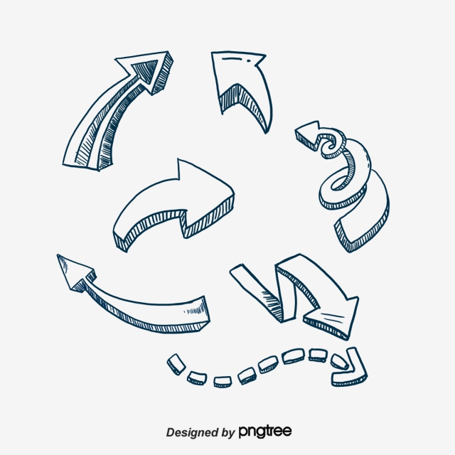 640x640 Hand Drawn Arrow Arrow Vector, Curved Arrow, Arrow, Hand Png
