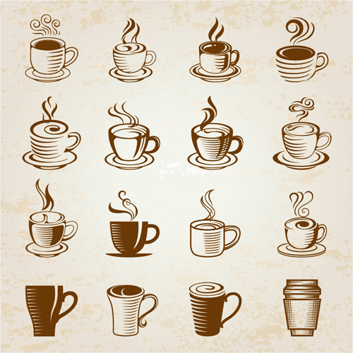 Hand Drawn Coffee Cup Icons Vector Free Download 500x500 Hand Drawn Coffee Cup Icons Vector Free Download