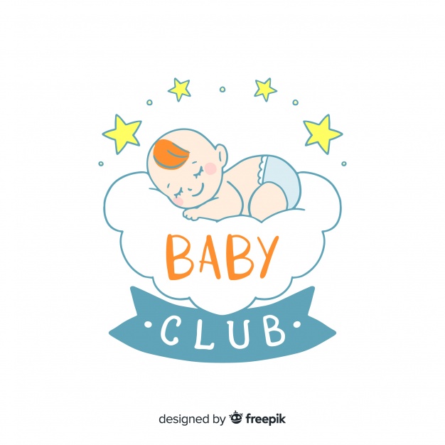 Lovely Hand Drawn Baby Logo Template Vector Free Download Detail 626x626 Lovely Hand Drawn Baby Logo Template Vector Free Download Detail