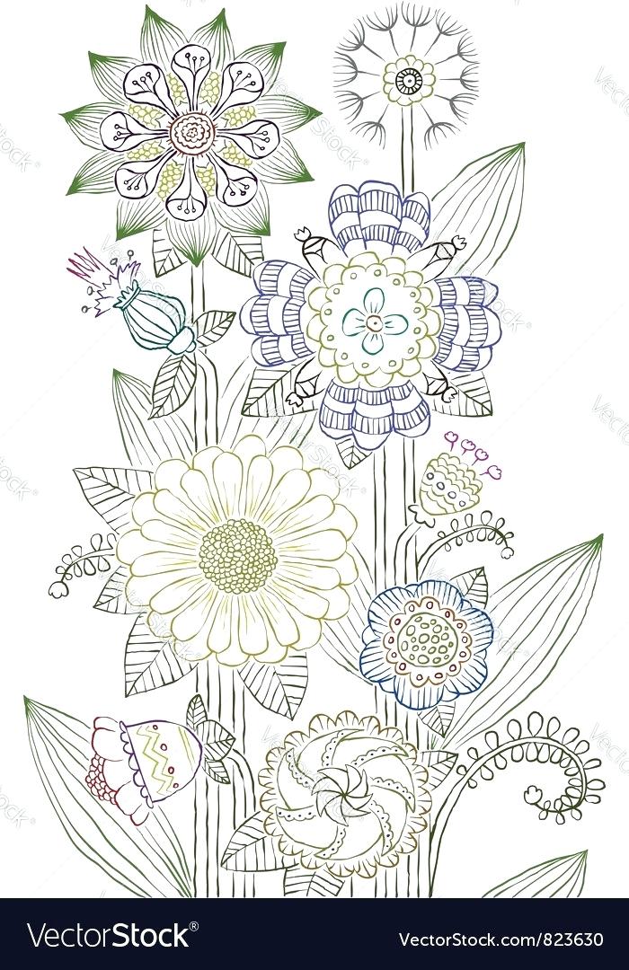 Flowers Drawings Vector 700x1080 Flowers Drawings Vector