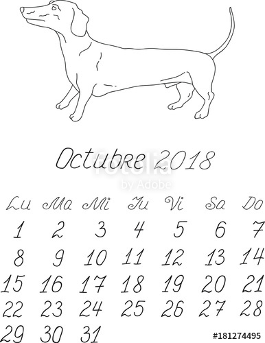Creative Vector Free Hand Drawn Doodle Monthly Spanish Calendar 386x500 Creative Vector Free Hand Drawn Doodle Monthly Spanish Calendar