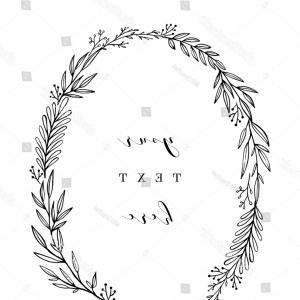 300x300 Hand Drawn Wreath Vector Floral Design Cultracing