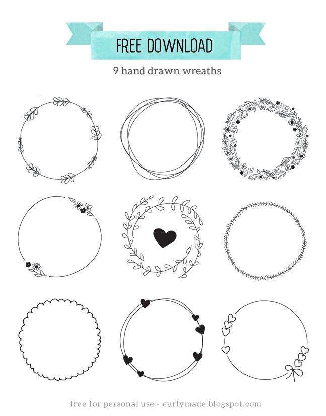 648x827 Free Download Hand Drawn Wreaths Free Graphic Design Elements