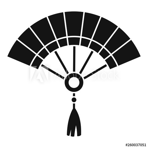500x500 Folded Hand Fan Icon Simple Illustration Of Folded Hand Fan