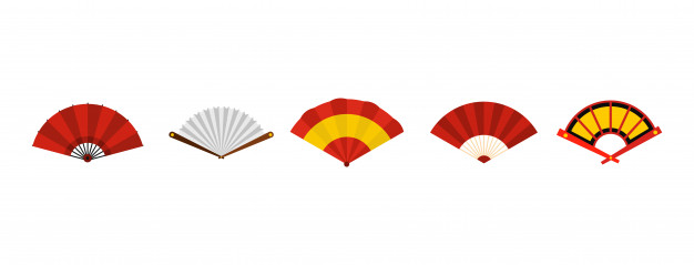 626x239 Hand Fan Icon Set Flat Set Of Hand Fan Vector Icons Collection