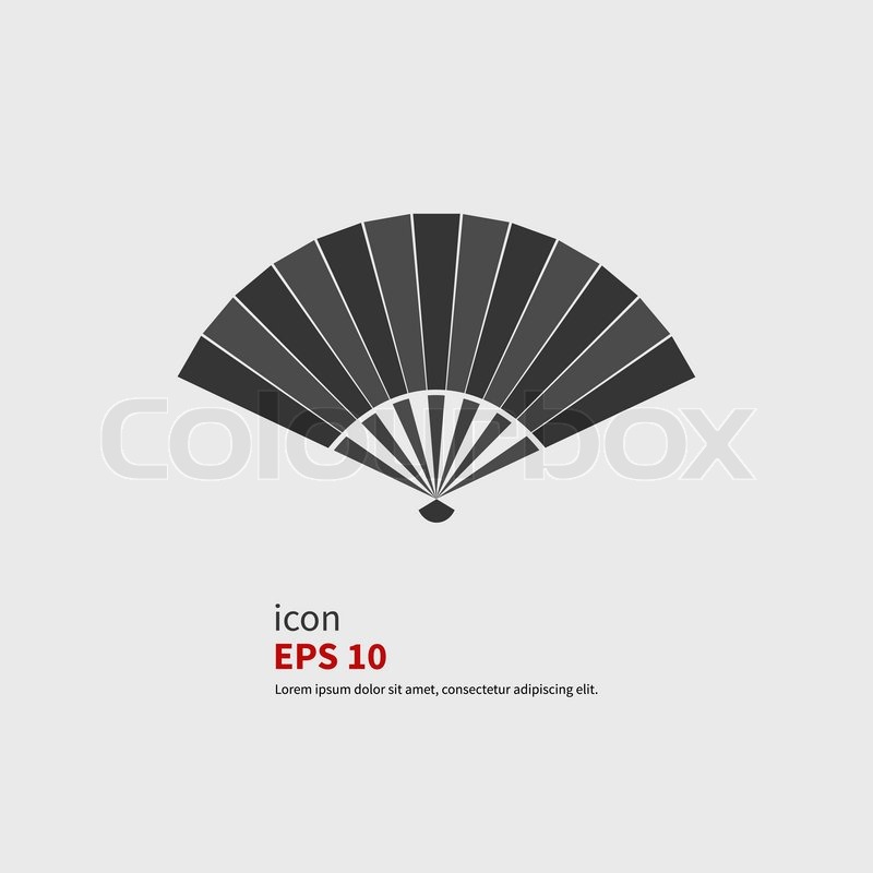 800x800 Japanese Folding Fan Vector Icon Stock Vector Colourbox