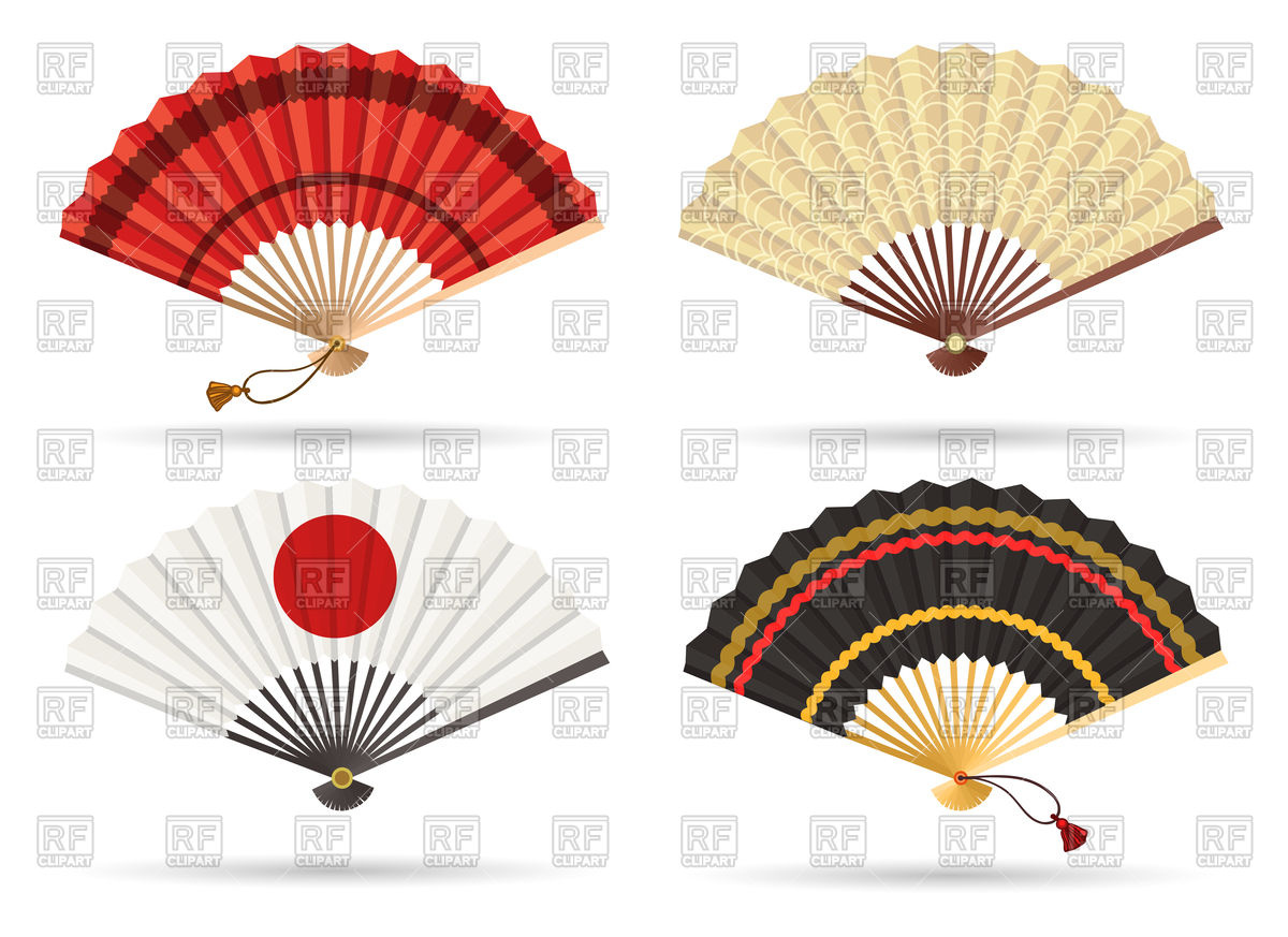 1200x873 Oriental Japan Fans Vector Image Of Objects Vectortatu