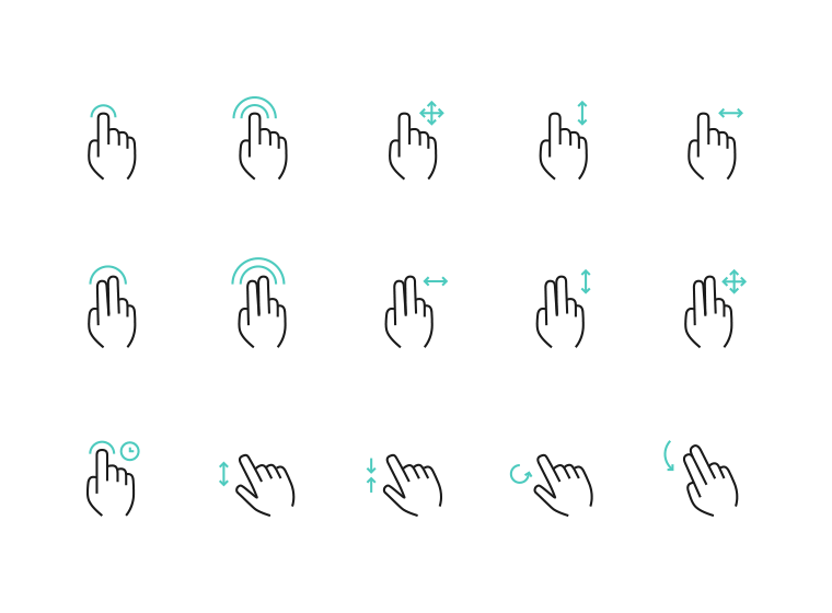 760x560 Hand Gestures Icons Iconstore