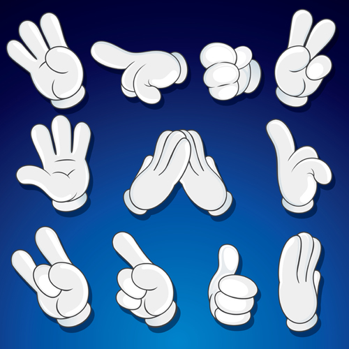 500x500 Different Hand Gesture Vector Set Free Download