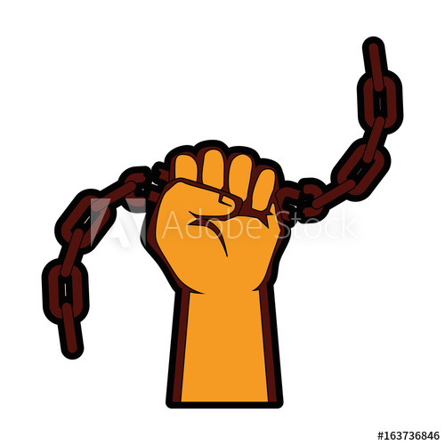 500x500 Hand Grabbing A Chan Over White Background Vector