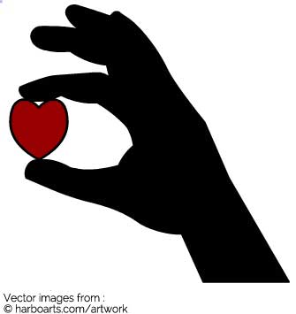 Hand Heart Vector