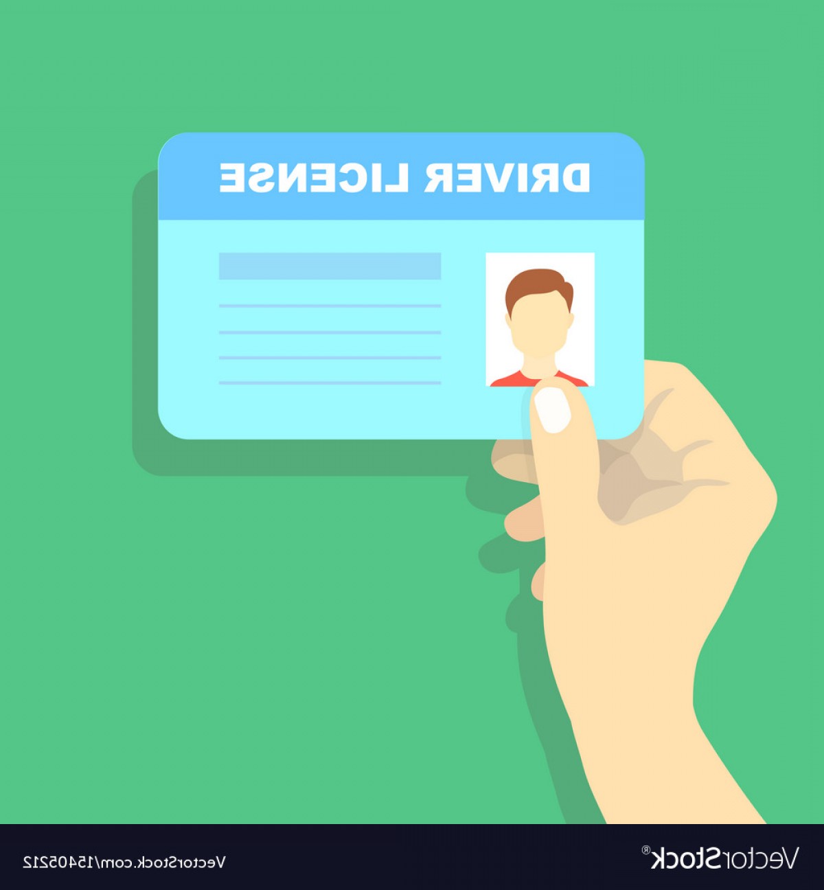 1200x1296 Hand Holding Car Driving Licence Id Card Vector Handandbeak