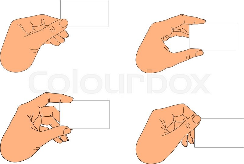 800x537 Hand Holding Blank Business Card In Stock Vector Colourbox