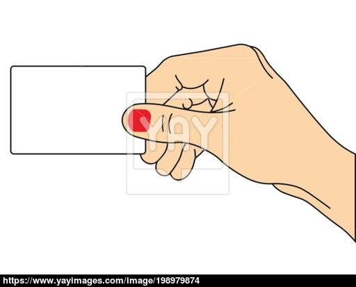 512x413 Hand Holding Card Vector