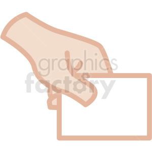 300x300 White Hand Holding Card Vector Icon Clipart Royalty Free Gif