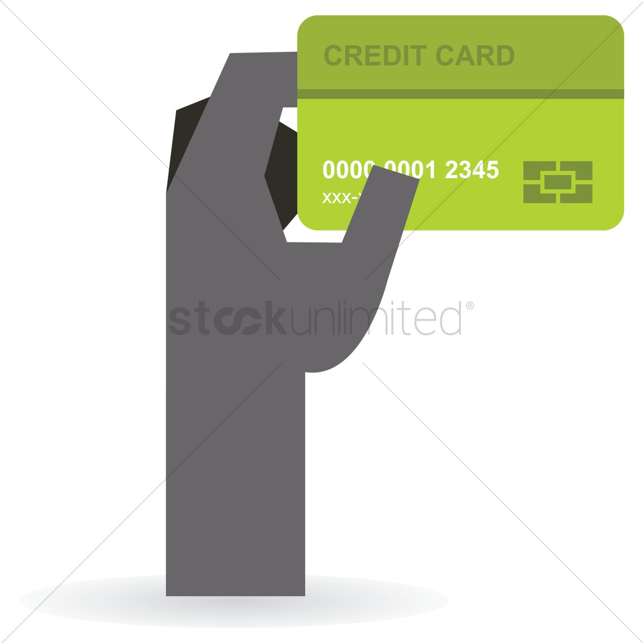 1300x1300 Free Hand Holding A Credit Card Vector Image