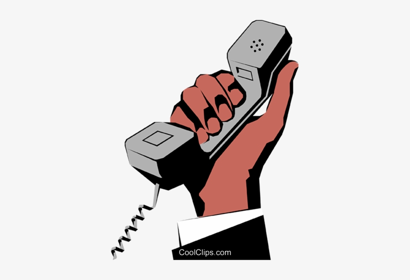 820x560 Hand Holding Phone Royalty Free Vector Clip Art Illustration