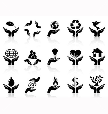 Hand Holding Something Vector