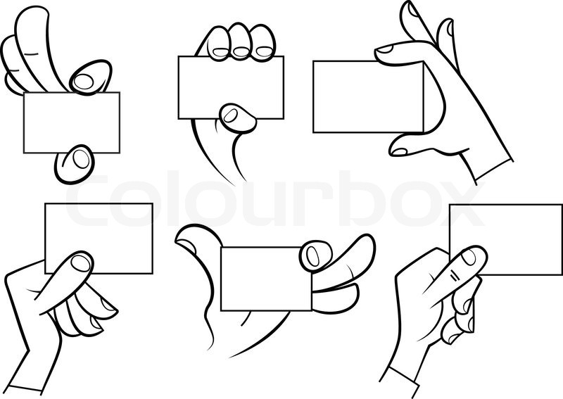 800x567 Cartoon Hands Holding Card Stock Vector Colourbox
