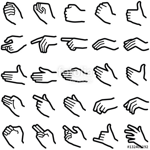 500x500 Hand Icon Collection