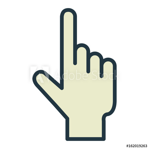 500x500 Touch Point Hand Icon Vector Illustration Design Graphic