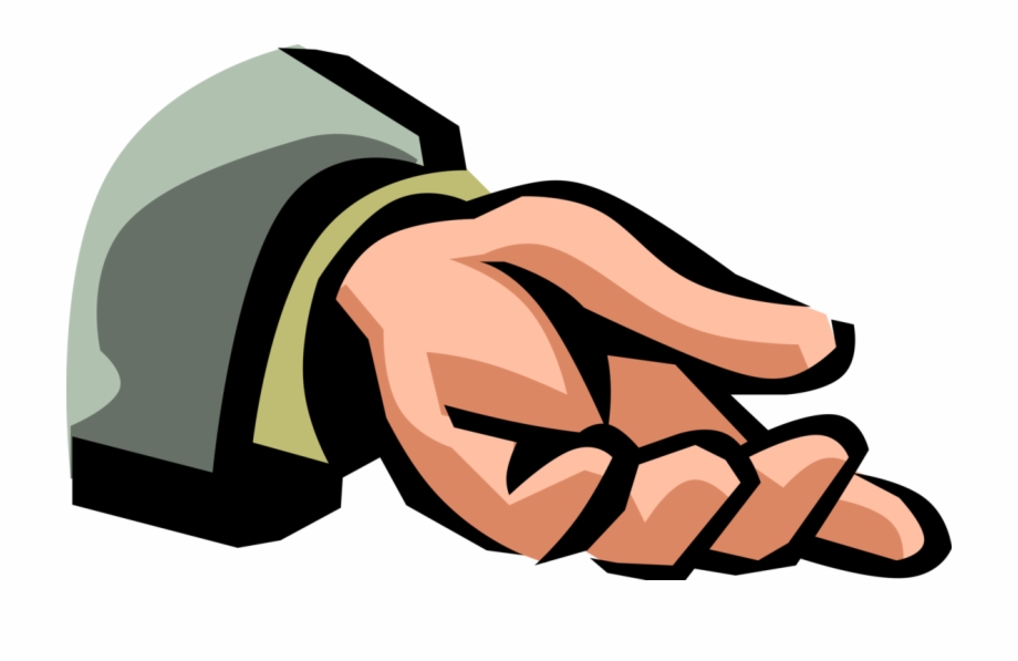 920x597 Vector Illustration Of Outstretched Hand Looking For Free Png