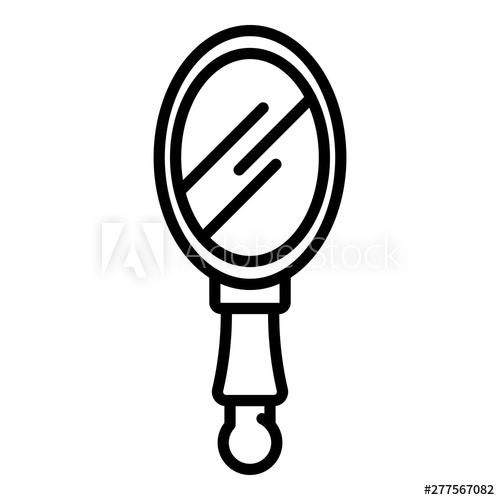 500x500 Hand Mirror Icon Outline Hand Mirror Vector Icon For Web Design