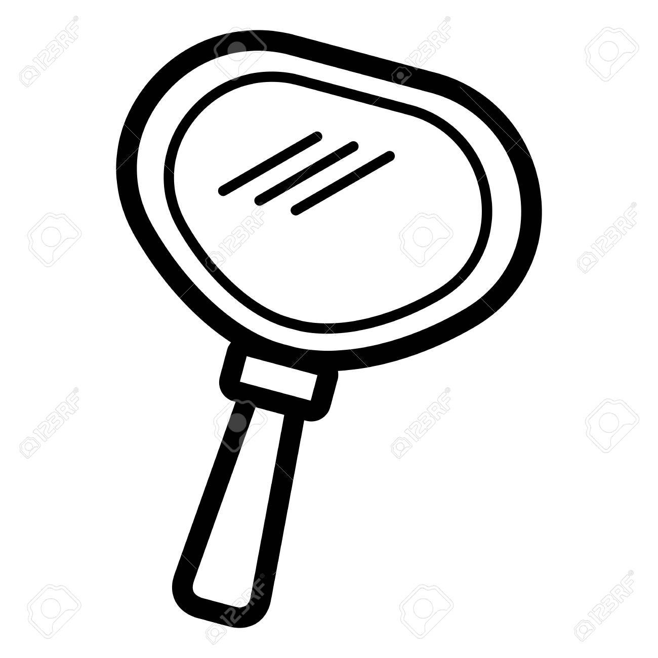 1300x1300 Hand Mirror Vector Icon Black And White Mirror Illustration