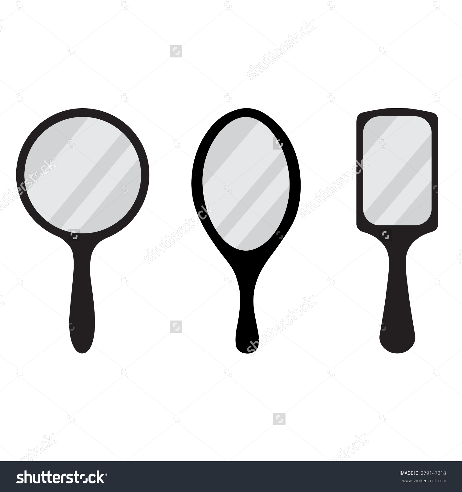 1500x1600 Vintage Hand Mirror Vector