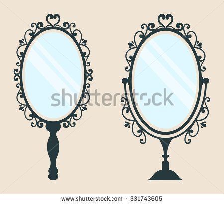 450x409 Hand Mirror Silhouette