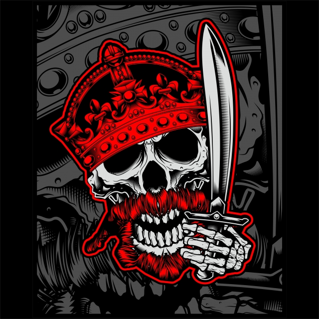 640x640 The King Wears A Crown And Holds A Sword Vector Hand Drawing,shirt