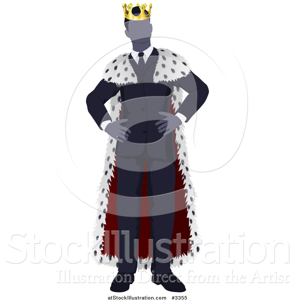 1024x1044 Vector Illustration Of A Faceless Business King With Hands On His