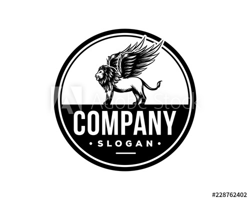 500x400 Vintage Circle Vector Hand Drawn Animal King Of The Jungle Lion